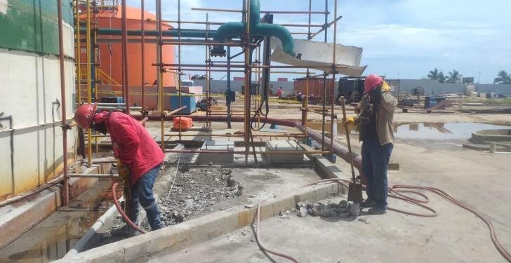 Mantenimiento industrial en el Complejo Petroquímico Ana María Campos